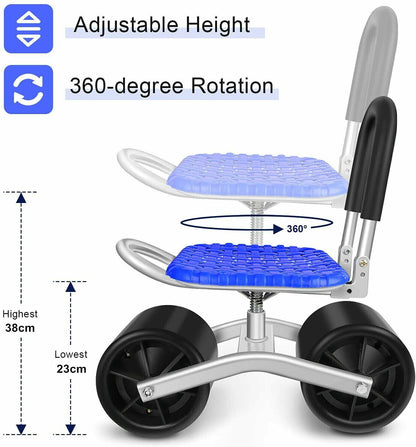 Garden Rolling Stool 360° Rotation